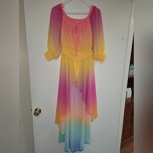 Vibrant Ombre Maxi Duster